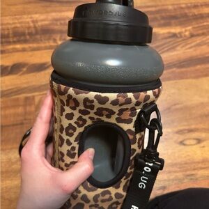 Hydrojug with Leopard Print Sleeve